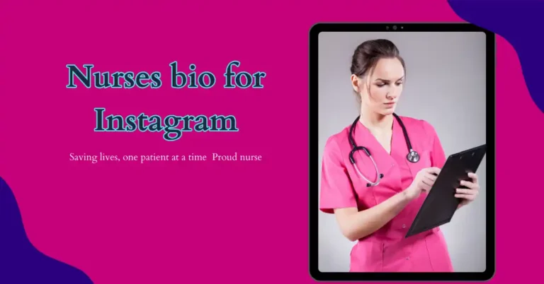 Nurses bio for Instagram